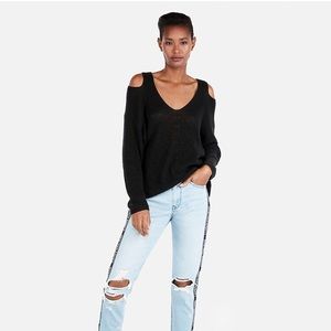 Express slash cold shoulder Tunic Sweater NWT